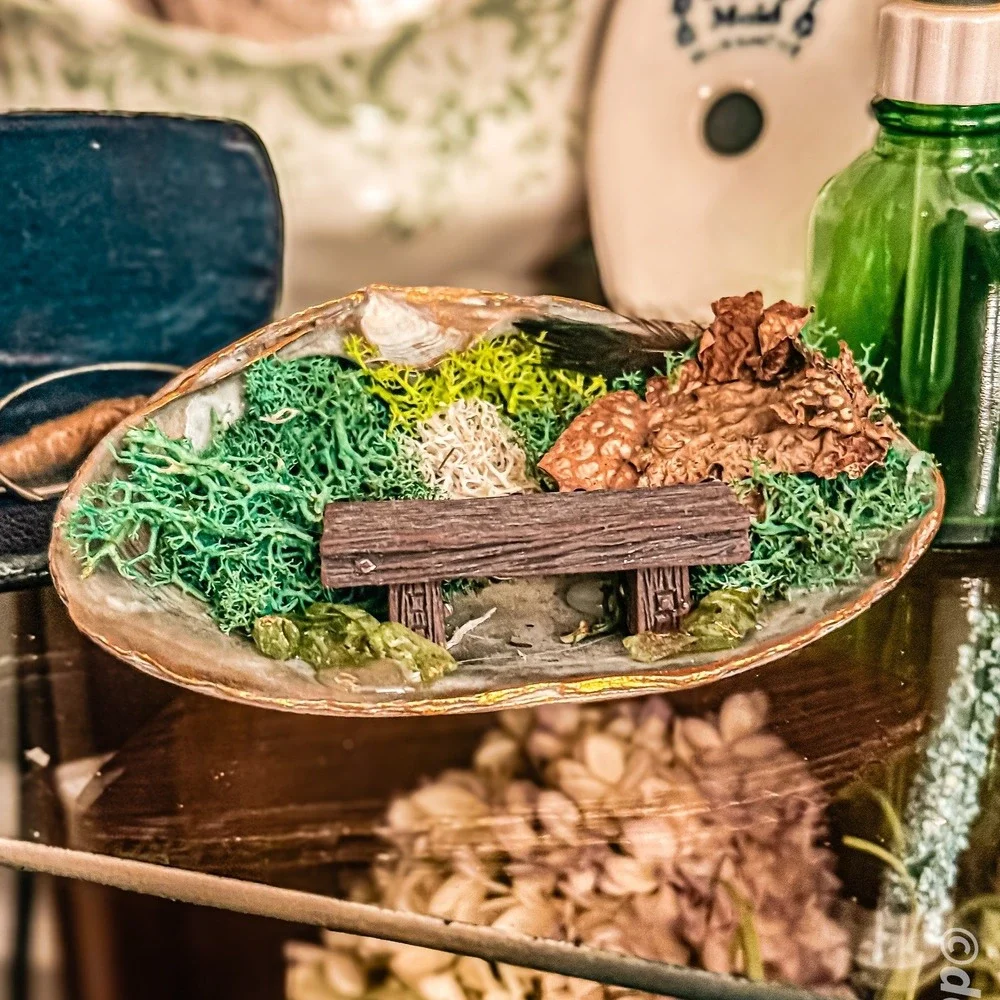 Fairy Garden in a Shell Handmade